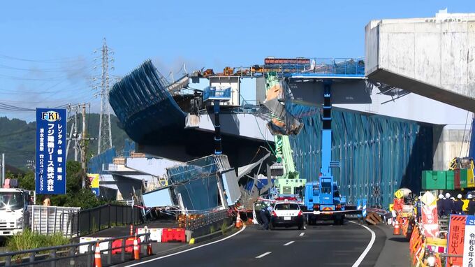 死亡した男性作業員2人の死因は「多発損傷」 国道1号バイパス橋げた落下8人死傷事故＝静岡　|　静岡のニュース | SBSNEWS | 静岡放送