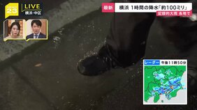 神奈川に「記録的短時間大雨情報」 横浜で1時間に約100ミリの猛烈な雨【喜入キャスター現地中継】|TBS NEWS DIG