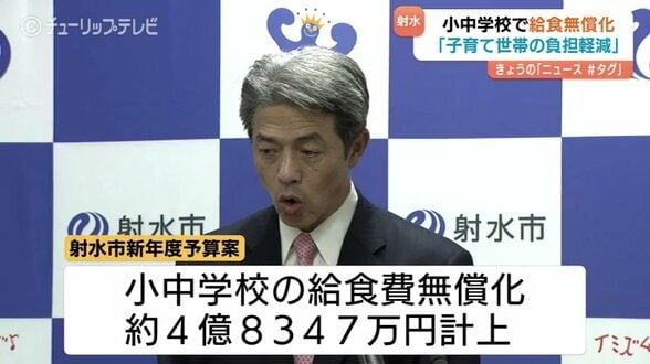 【射水市】小中学校給食費を完全無償化へ 新年度予算案に4億8000万円計上「子育てするなら射水」掲げ経済的負担の大幅軽減を狙う 富山・射水市 | 富山のニュース|天気・防災|チューリップテレビ