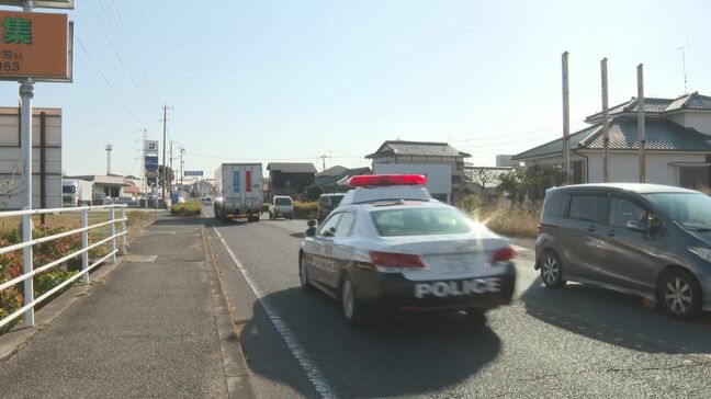 パトカー追跡の乗用車が接触事故 2人が車両放置し逃走 警察が行方追う 大分・中津市|TBS NEWS DIG