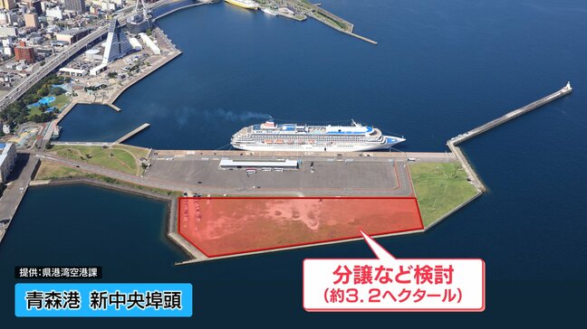 青森港新中央ふ頭東側の土地約3.2haの分譲を検討へ 季節で集客変動しない新施設の立地・新たなランドマークで賑わい作り目指す 青森県・市・民間の官民一体で|TBS NEWS DIG