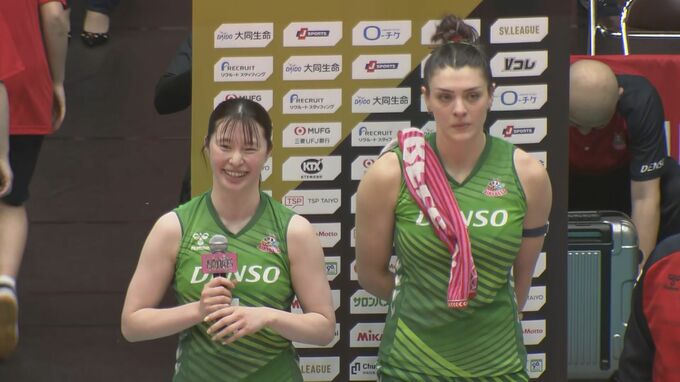 「目標はてっぺん」デンソーエアリービーズ、劇的勝利でリーグCS準決勝進出【SVリーグ】|TBS NEWS DIG