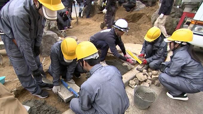 興陽高校で“造園講習会”　高校生が石材の設置や植栽の剪定などを体験しながらプロの技術を学ぶ【香川】|TBS NEWS DIG