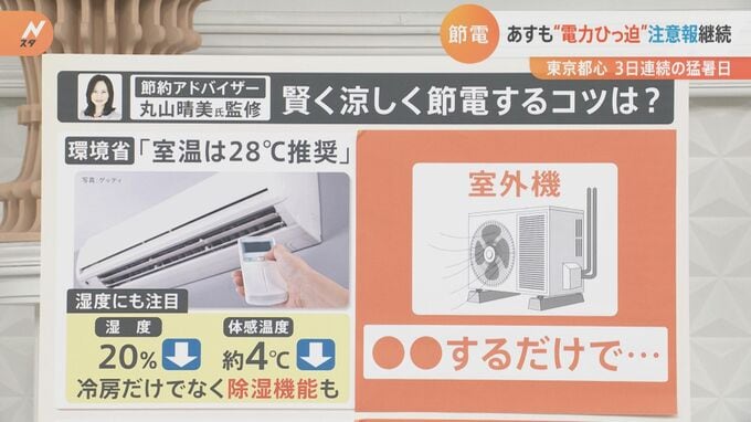 「室外機を冷やす」「家の中で水筒」「家族でリビングに集まる」長期戦になりそうな暑さ…賢く涼しく節電するコツとは【Ｎスタ】|TBS NEWS DIG