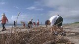 「ウミガメが産卵する海岸へ」中学生40人が流木やプラスチックゴミを清掃 大分 | 大分のニュース|OBS NEWS|大分放送