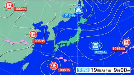 19日宮城の天気】今年初めて真夏日の予想 白石では34℃か tbc気象台（18