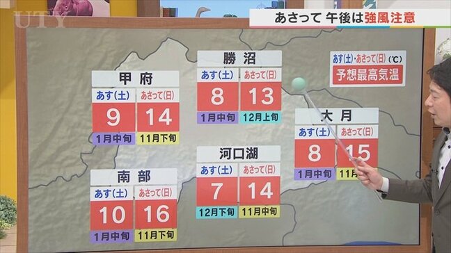 今週末13日の日中は晴れても夜から14日にかけて久しぶりの潤いの雨に 米津龍一気象予報士が解説 山梨|TBS NEWS DIG