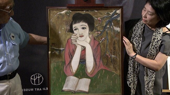 竹久夢二の晩年の傑作「南枝早春」が里帰り 夢二郷土美術館でお披露目【岡山】|TBS NEWS DIG