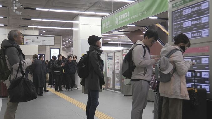 東北新幹線は盛岡～新青森間で運転見合わせ　盛岡駅は混雑　８日夜発生の地震の影響|TBS NEWS DIG