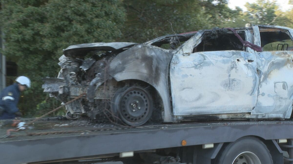 車両が転覆・炎上 車内から遺体見つかる 山口・長門 | 山口のニュース