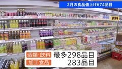 2月の食品値上げ674品目 去年より6割減少 「酒類・飲料」最多298品目　パックご飯など「加工食品」283品目| TBS CROSS DIG with Bloomberg