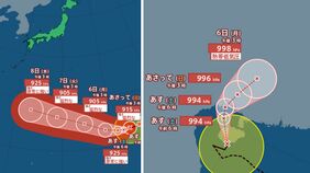 【ダブル台風情報】最大瞬間風速75 m/sの「猛烈な勢力」へ発達か「台風9号（バービー）」予想…日本への影響、進路は？台風10号「メイサーク」7月13日（月）までの雨・風シミュレーションで確認　今後の気象情報に注意【気象庁3日午後7時10分発表】|TBS NEWS DIG