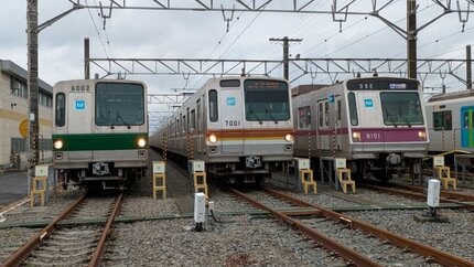 引退の花道を飾りたい」東京の地下鉄で活躍した往年の名車3型式が並ぶ