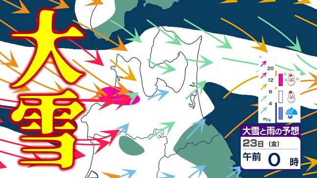 【雪の予想・22日午後2時現在】「うんざり…」「朝に除雪が入っても積もっている」今季“最強・最長”寒波で青森県は大雪 津軽・三八上北の山沿い70cm、平地50cmの降雪予想 大雪シミュレーションあり|TBS NEWS DIG