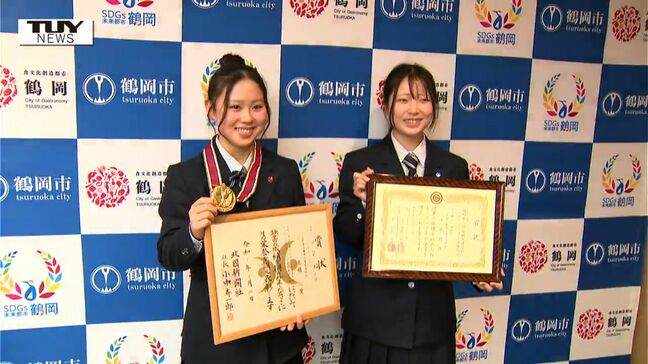 当時1．2年生ながら全国の舞台で驚きの成績！ 鶴岡工業高校の2人が市役所を表敬訪問（山形・鶴岡市）|TBS NEWS DIG