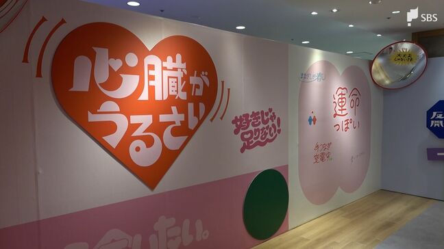 「恋」と文字や文章を読みやすく美しく見せるデジタル技術「タイポグラフィ」掛け合わせた展示会=静岡市葵区|TBS NEWS DIG