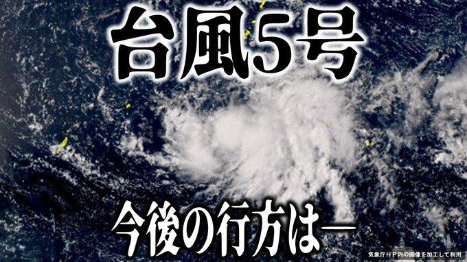 【台風情報】台風5号（ハグピート）発生で日本への影響は？　時速15kmで西へとまっすぐ直進か　最大瞬間風速30m/sまで発達へ　台風いまどこ？　今後の行方は　最新の雨・風の予想シミュレーションあり|TBS NEWS DIG