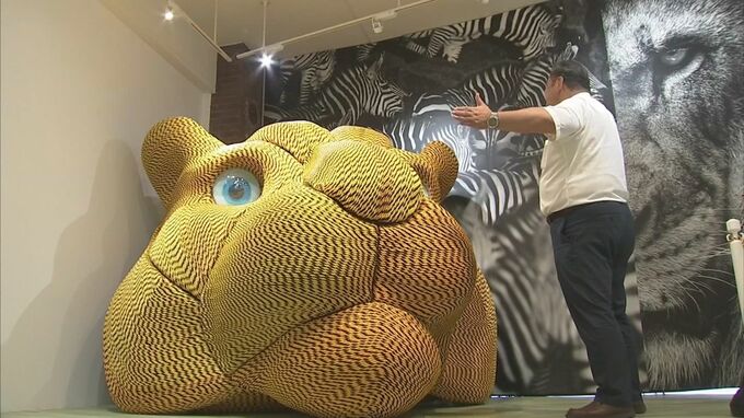 阪神タイガースファン必見か…ロープ2000メートル分で作った巨大な「トラ」登場|TBS NEWS DIG