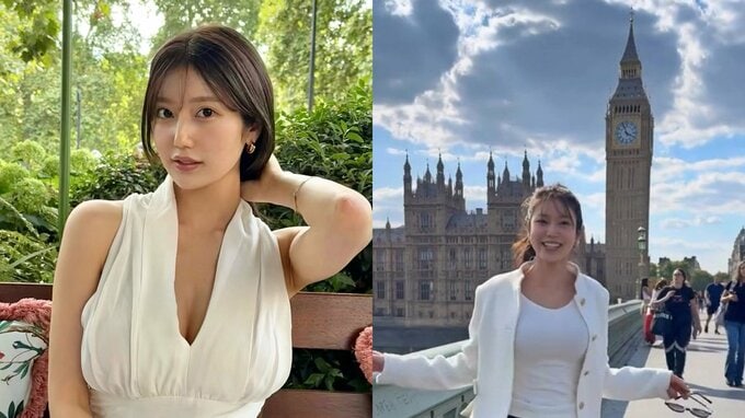 【 阿部なつき 】　「大学時代を過ごした街」思い出の地・ロンドンで優雅なひととき　ビッグベン背景カット＆ラグジュアリーな姿に絶賛の嵐|TBS NEWS DIG