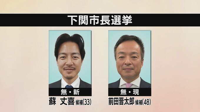 山口県下関市長選告示　現市長と元投資会社社員の新人一騎打ちの選挙戦に|TBS NEWS DIG