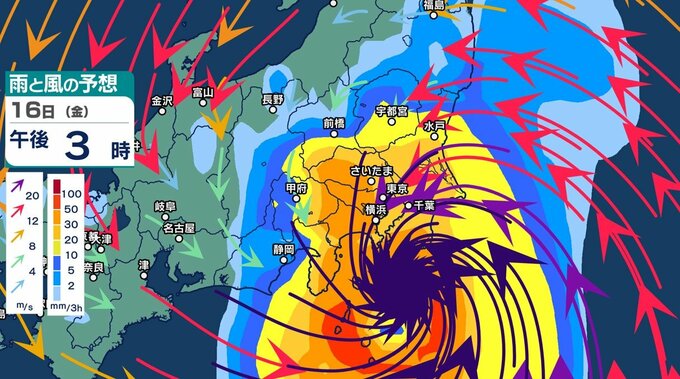 関東地方　暴風域ともない強い勢力で16日最接近か　台風7号最大瞬間風速60ｍ予想雨量300ミリ　関東の雨・風シミュレーション15日～18日【台風情報2024・台風進路】　|　鹿児島のニュース｜MBC NEWS｜南日本放送