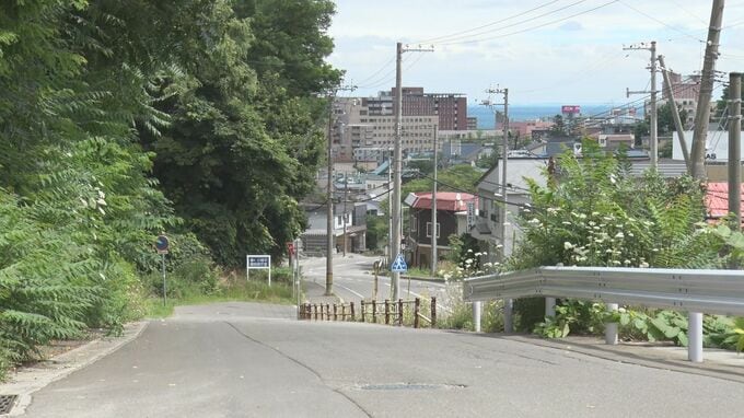北海道小樽市内の坂道