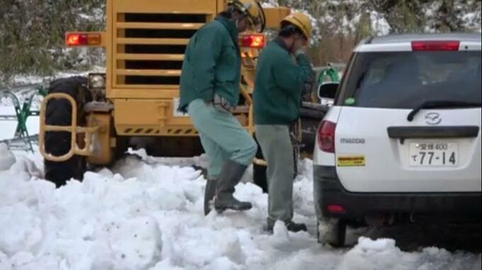 除雪車も出動 松山市内の山間部でも積雪 平年より２０日早い初冠雪　|　愛媛のニュース - Nスタえひめ｜あいテレビは6チャンネル