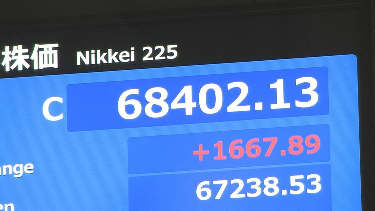 速報】日経平均株価 終値6万8402円 また最高値を更新 | TBS CROSS DIG