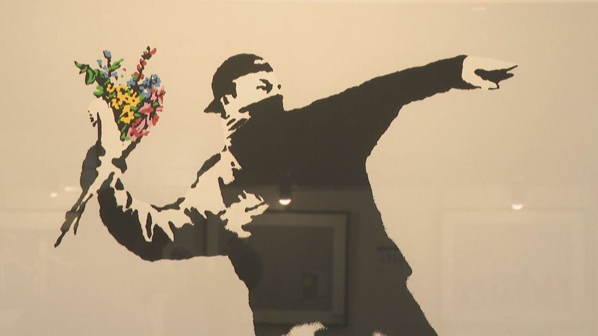 神出鬼没の匿名アーティスト バンクシーの版画 約60点を展示販売 社会的メッセージやユーモアも ららぽーと愛知東郷