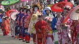 桜の下を豪華絢爛な衣装で練り歩く「分水おいらん道中」 BSN新潟放送の大塩綾子アナウンサーが参加へ|TBS NEWS DIG
