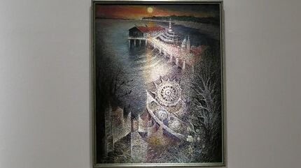 国立ハンセン病療養所長島愛生園で創作活動を続ける山本一雄さんの絵画