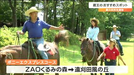 熟女のケサラちゃん”に乗ってホーストレッキング「夏の蔵王」スキー