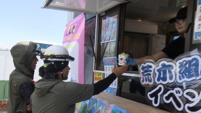 「暑いのでちょうどいい」建設現場にかき氷のキッチンカー登場　熱中症対策と作業員同士の交流の場に【岡山】|TBS NEWS DIG