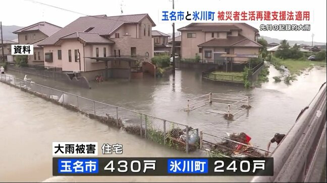 8月の大雨被害 玉名市と氷川町に「被災者生活再建支援法」を適用 熊本県|TBS NEWS DIG