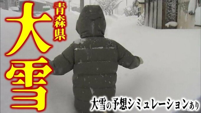 【雪の予想・23日午後2時現在】「生活が大変…」青森県の津軽と三八上北で「大雪警報」　青森市の積雪は1ｍ超で平年の2倍に　今朝の青森市内の様子と「大雪の予想シミュレーション」で見る最新予想は？|TBS NEWS DIG