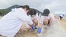 海開きを前に中学生が田ノ浦ビーチの清掃活動　|　大分のニュース｜OBS NEWS｜大分放送