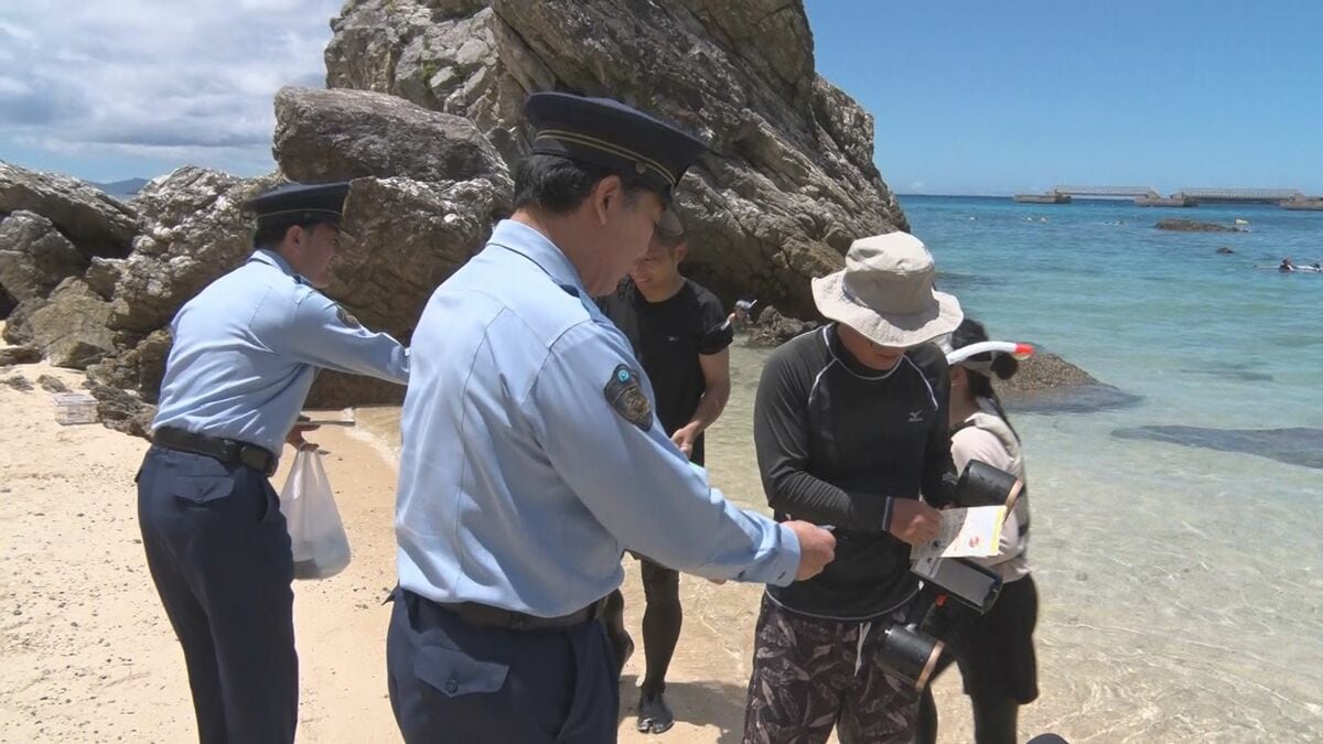 不測の事態でも浮いていれば助かる可能性　ライフジャケット着用呼びかけ　本部町で水難事故防止PR