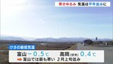 2月上旬並みの冷え込み 昼から次第に晴れ間が広がる見込み 富山 | 富山のニュース|天気・防災|チューリップテレビ
