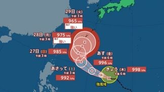 【台風情報】台風26号、フィリピンの東で発生｜中心気圧1004hPa・最大瞬間風速25メートルで北西に進む【雨と風のシミュレーション】　|　富山のニュース｜天気・防災｜チューリップテレビ