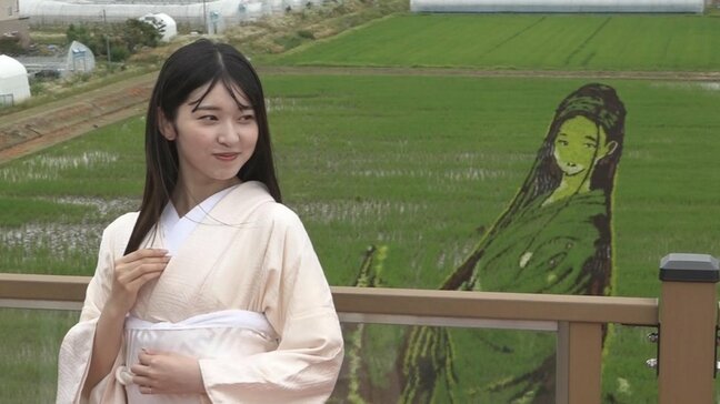 田んぼの“巨大キャンバス”に浮かび上がったのは妖しくも美しい2つの「幽霊画」 青森県田舎館村の「田んぼアート」が見頃に 「稲穂が風になびいて絵が動いているような不思議な感覚」「とてもきれい」|TBS NEWS DIG