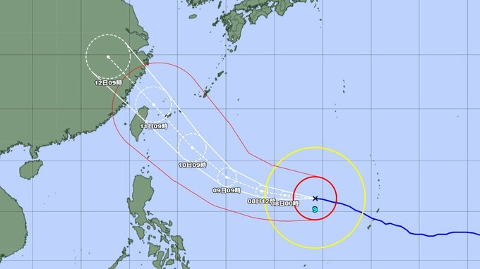 【台風情報】今どこに？「大型で非常に強い」台風9号(バービー)　10日から11日頃沖縄に接近か...最大瞬間風速75m/s予想　勢力と進路を詳しく　今後の全国の天気を画像で　気象庁　|　山形のニュース│TUYテレビユー山形