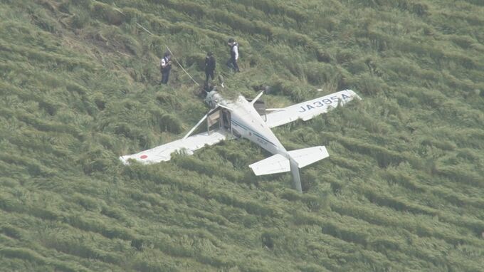 海上保安庁の小型飛行機　田んぼに不時着　訓練飛行中にトラブルか　2人搭乗、命に別状なし　|　大分のニュース｜OBS NEWS｜大分放送