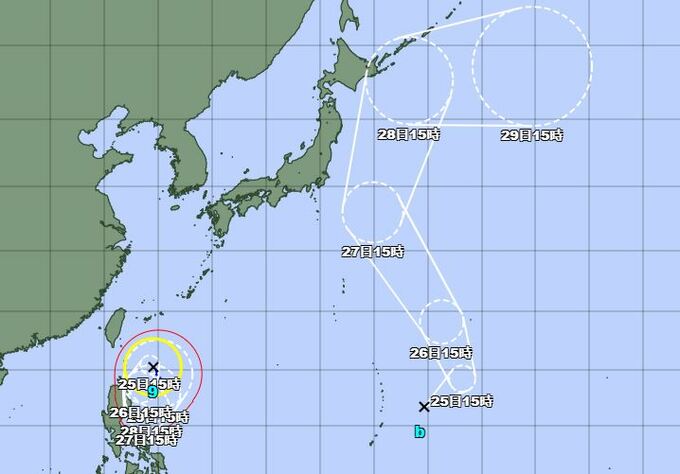 【台風情報】沖縄の南で台風9号が発生　太平洋上の熱帯低気圧は25日にも台風10号に　進路予想は本州に向け北上する見込み|TBS NEWS DIG
