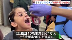 パレスチナ自治区ガザ　子どものポリオワクチン接種目標「接種率90％」達成| TBS CROSS DIG with Bloomberg
