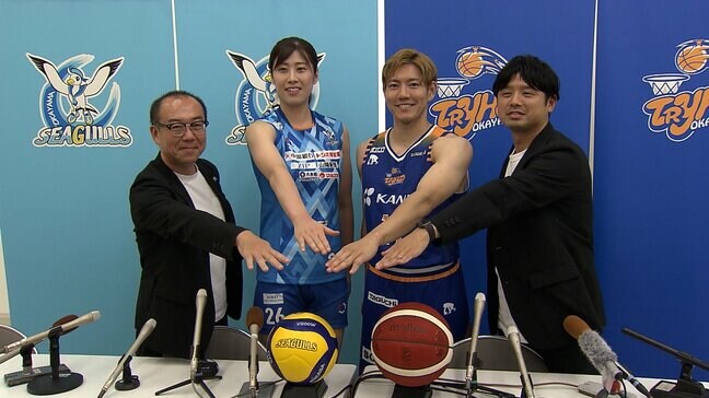 バレー女子とバスケ男子がホーム戦を同じ日に同じ会場で開催 全国初の試み シーガルズとトライフープ【岡山】|TBS NEWS DIG