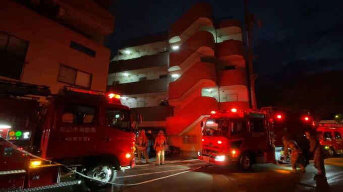 ４階建て集合住宅の一室で台所を焼く火事　ケガ人なし　（愛媛・松山市）　|　愛媛のニュース - Nスタえひめ｜あいテレビは6チャンネル