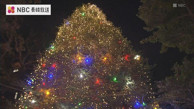 キリストにまつわる5色の光　クリスマスツリー点灯　活水女子大学　|　長崎のニュース | 天気 | NBC長崎放送