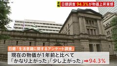 【速報】94.3％が「物価上がった」「ゆとりがなくなってきた」は53％　日銀調査| TBS CROSS DIG with Bloomberg