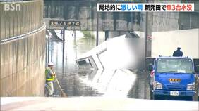 「水圧でドアが開かなかった」アンダーパス水没 車内に取り残された女性を救助 1時間で67ミリの大雨 新潟・新発田市|TBS NEWS DIG