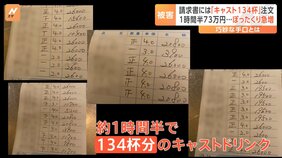 1時間半で約73万円を請求 キャスト女性は“134杯”注文 急増する「ぼったくり」の手口とは|TBS NEWS DIG